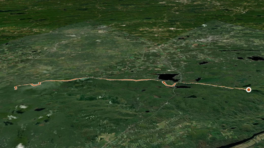 3-D terrain view of Appalachian National Scenic Trail