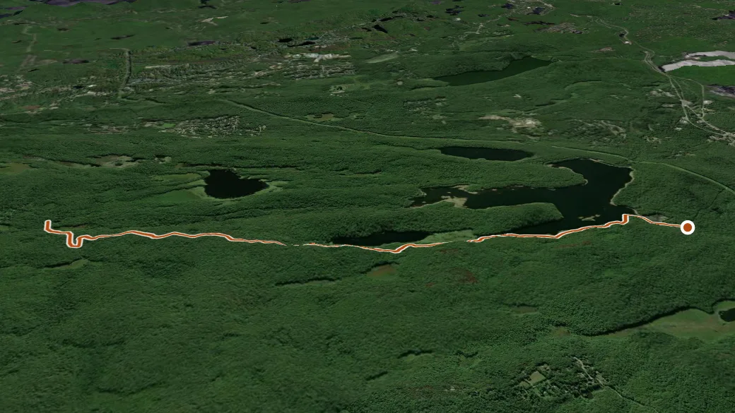 3-D terrain view of Bearfort Waters - Clinton Trail