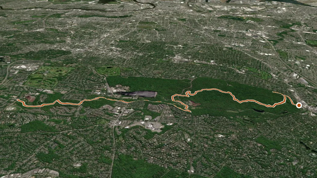 3-D terrain view of Lenape