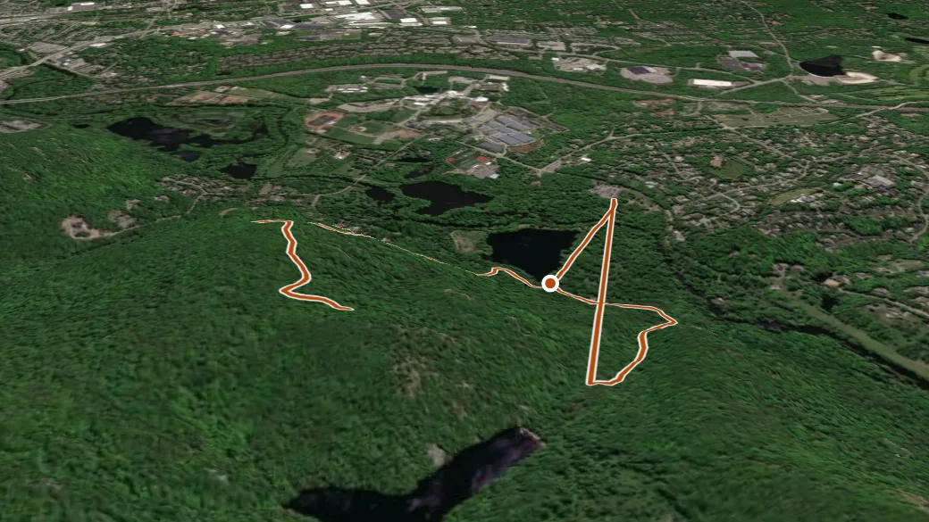 3-D terrain view of Vista Loop