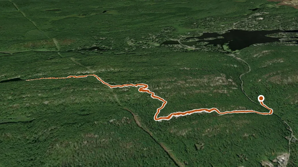 3-D terrain view of Terrace Pond North Trail
