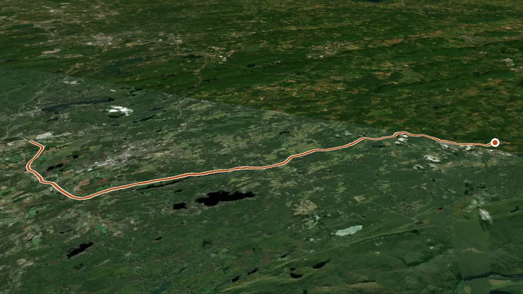 3-D terrain view of Paulinskill Valley Trail