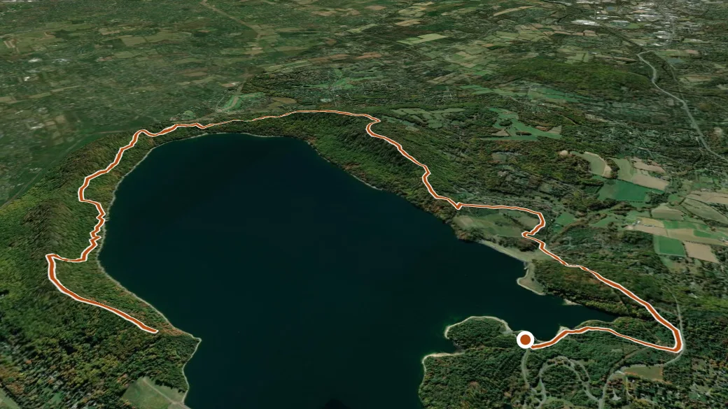 3-D terrain view of Cushetunk Trail