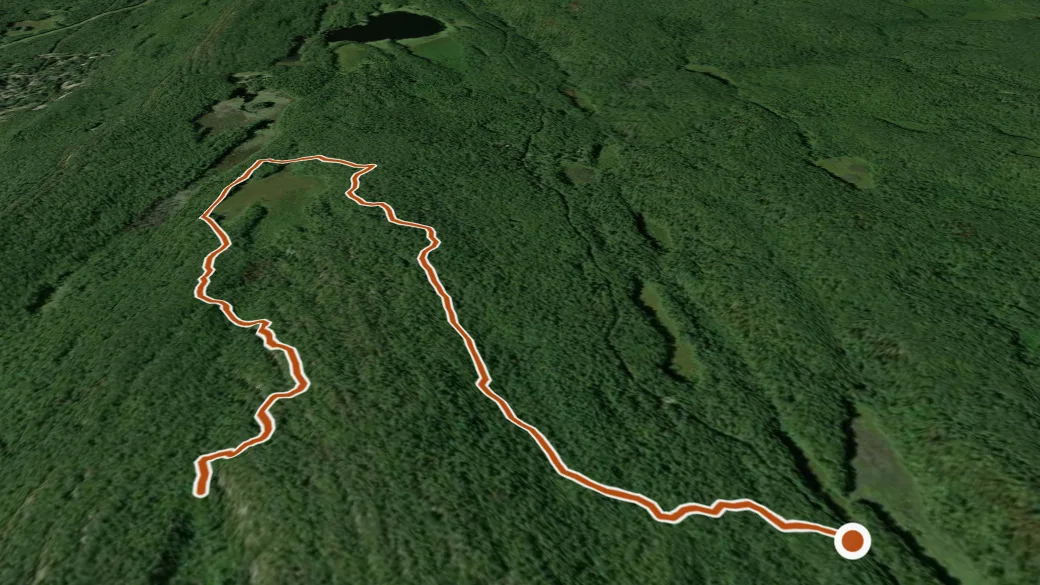 3-D terrain view of Terrace Pond South Trail
