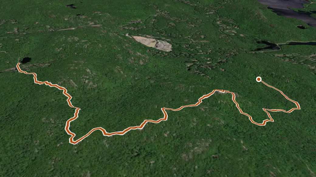 3-D terrain view of Wyanokie Circular Trail