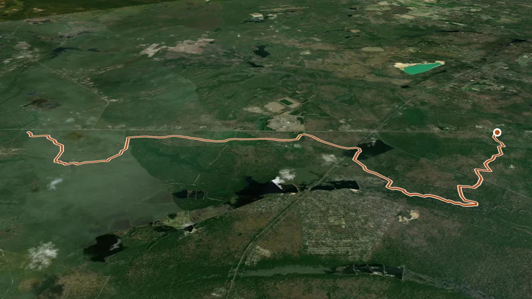 3-D terrain view of Batona Trail
