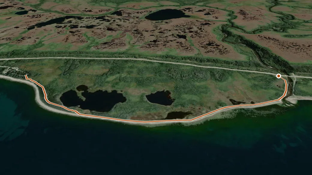 3-D terrain view of Coastal Trail
