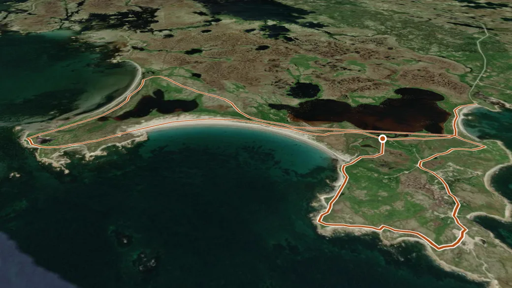 3-D terrain view of Cape Island Walking Trail