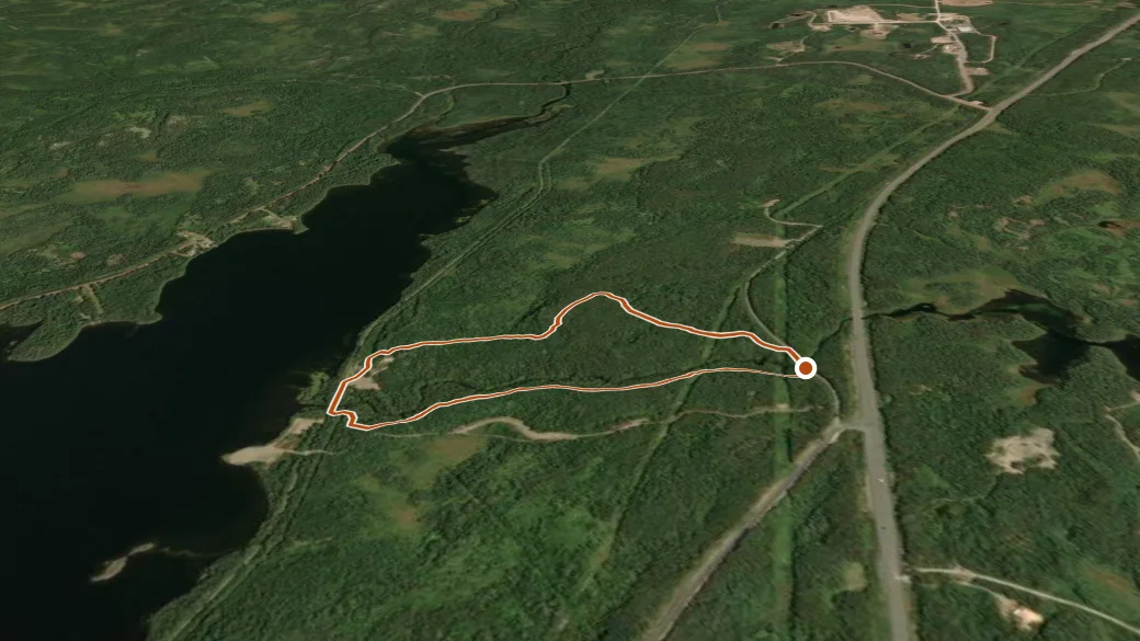3-D terrain view of Eelbrook Hiking Trail
