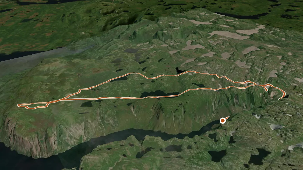 3-D terrain view of Northern Traverse