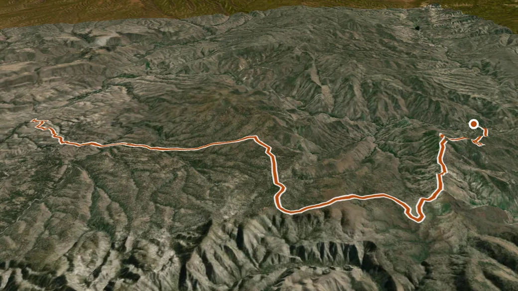 3-D terrain view of Granny Mountain