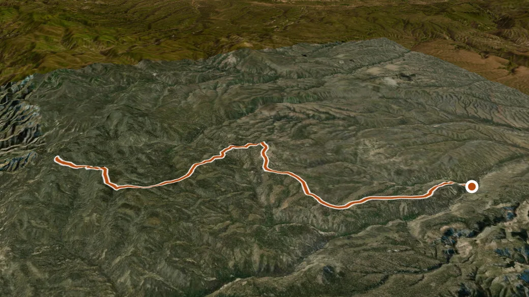 3-D terrain view of Spring Mtn