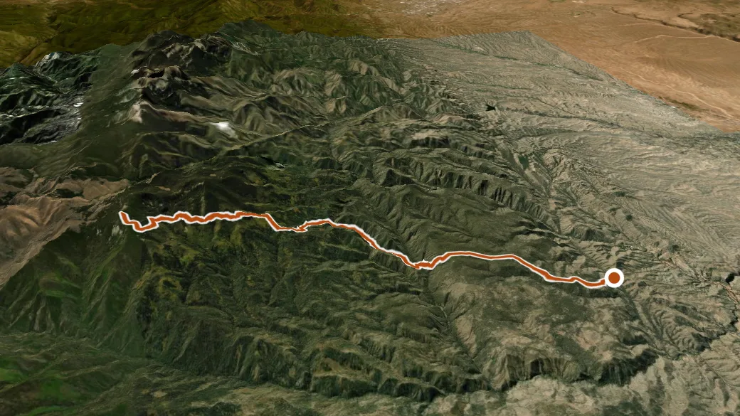 3-D terrain view of Sierra Mosca