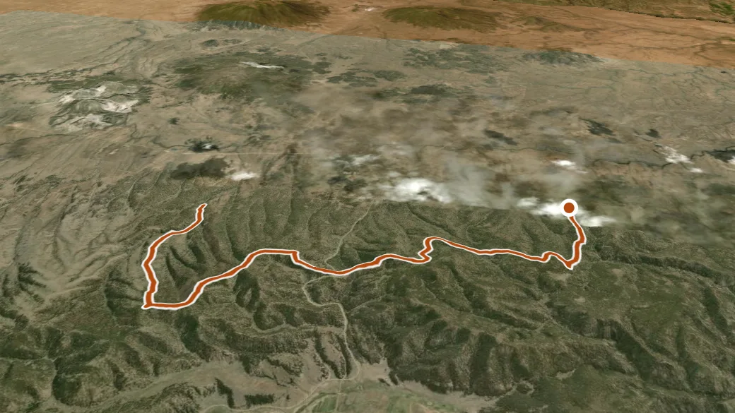 3-D terrain view of Tusas Loop
