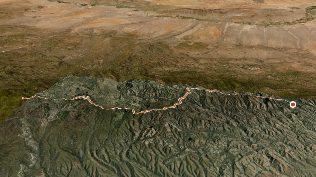 3-D terrain view of Black Range Crest