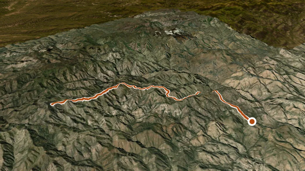 3-D terrain view of Animas Divide
