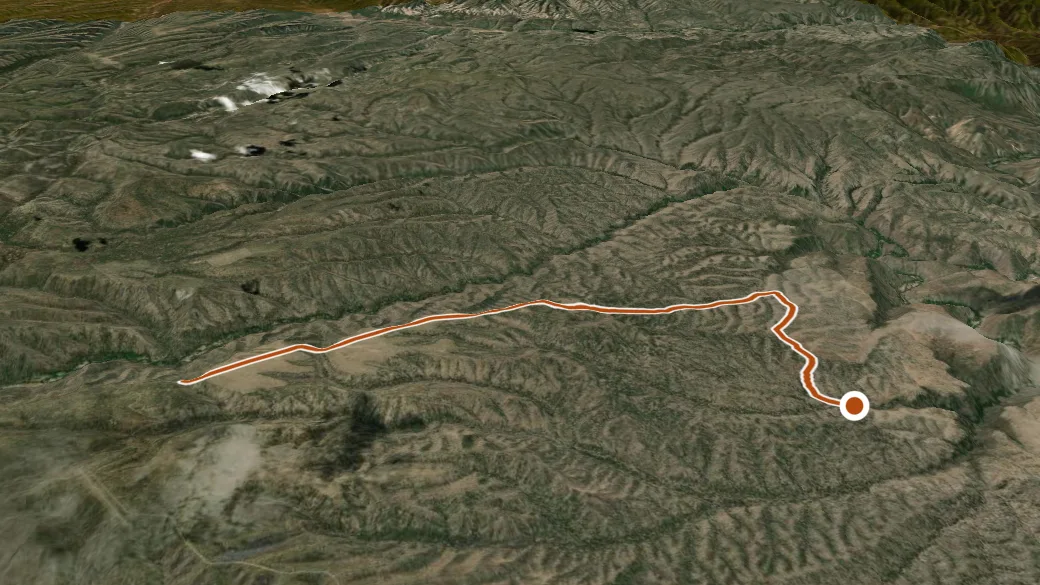 3-D terrain view of Middle Mesa