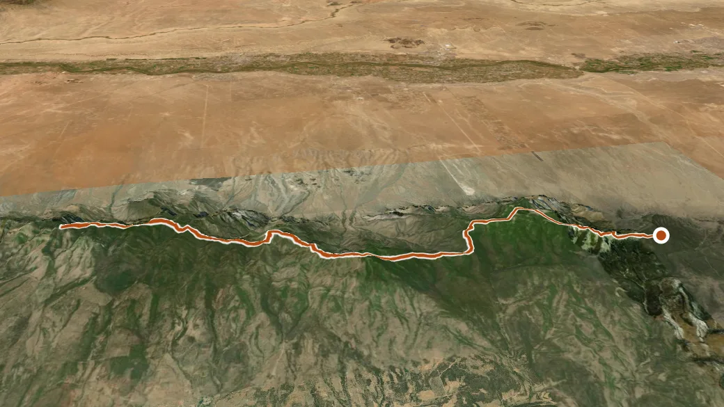3-D terrain view of Manzano Crest