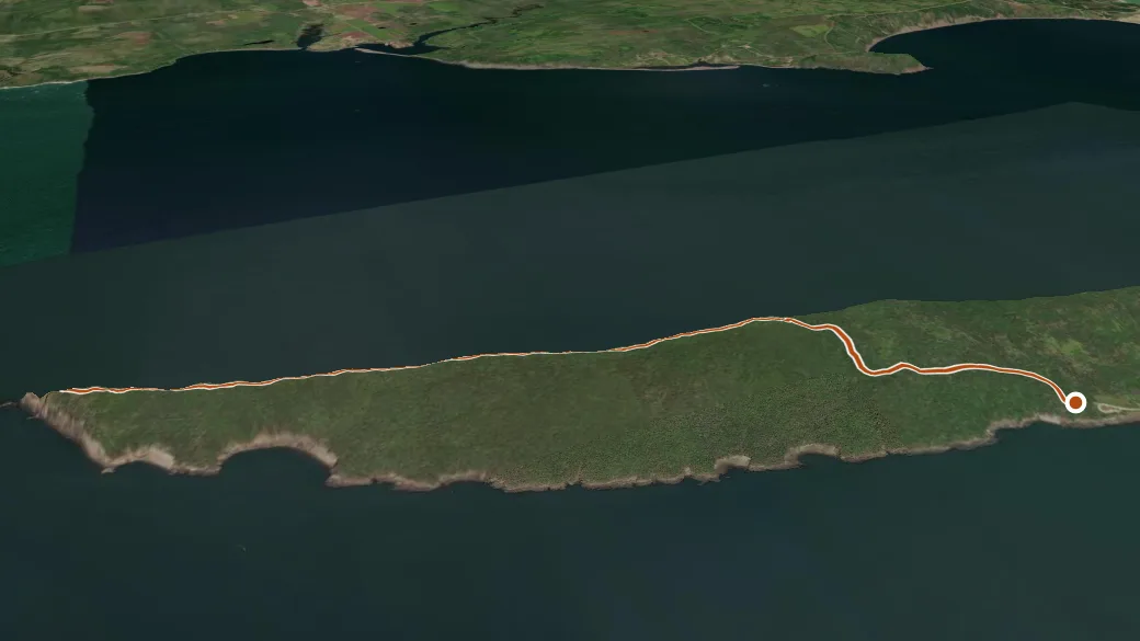 3-D terrain view of Minas Basin Trail