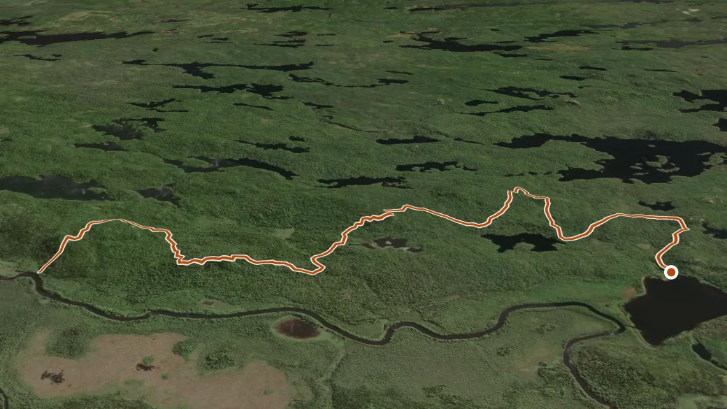 3-D terrain view of South Granite Ridge Trail