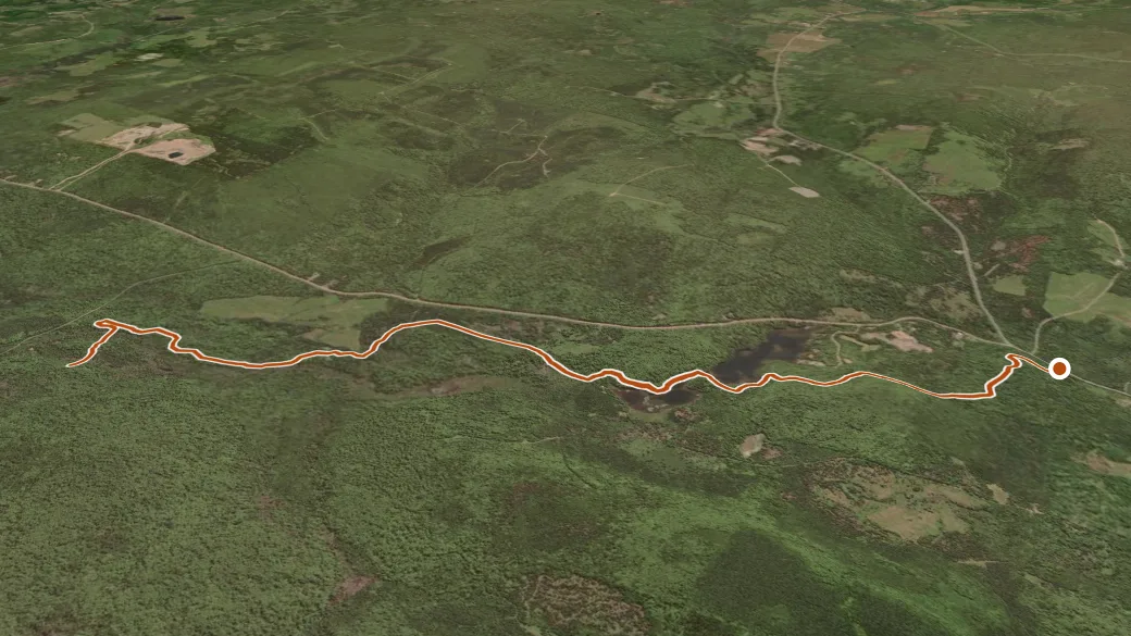 3-D terrain view of Earltown Lake & Portage Trail