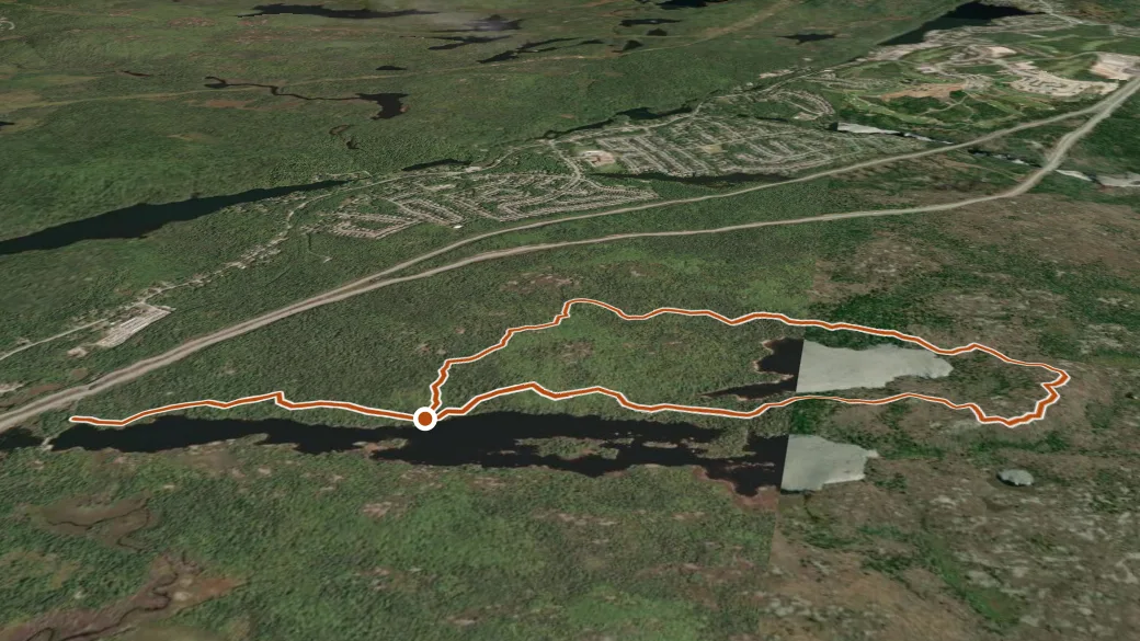 3-D terrain view of Pot Lake Loop