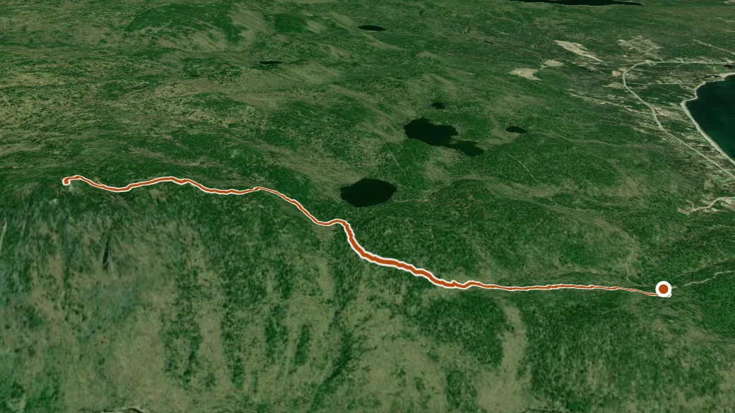 3-D terrain view of Franey