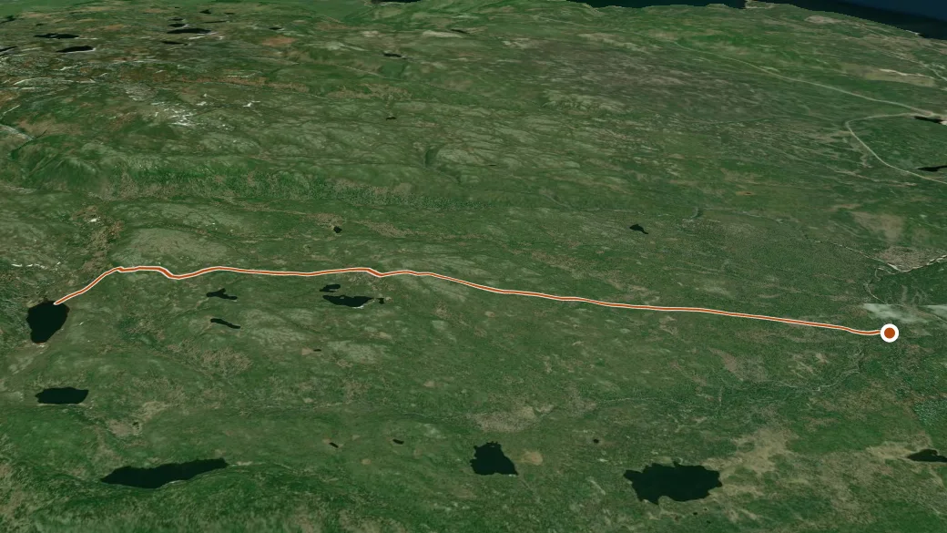3-D terrain view of Branch Pond Lookoff
