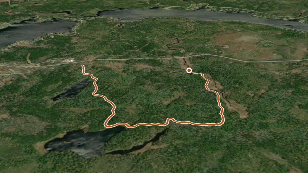 3-D terrain view of Wetlands Trail