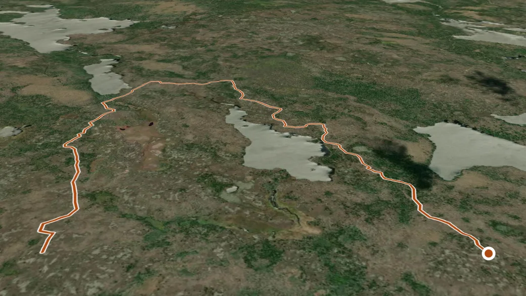 3-D terrain view of Hay Marsh Loop