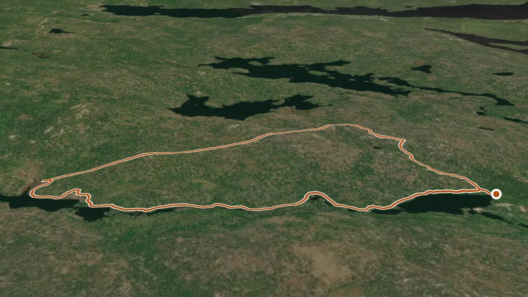 3-D terrain view of Salmon River Loop