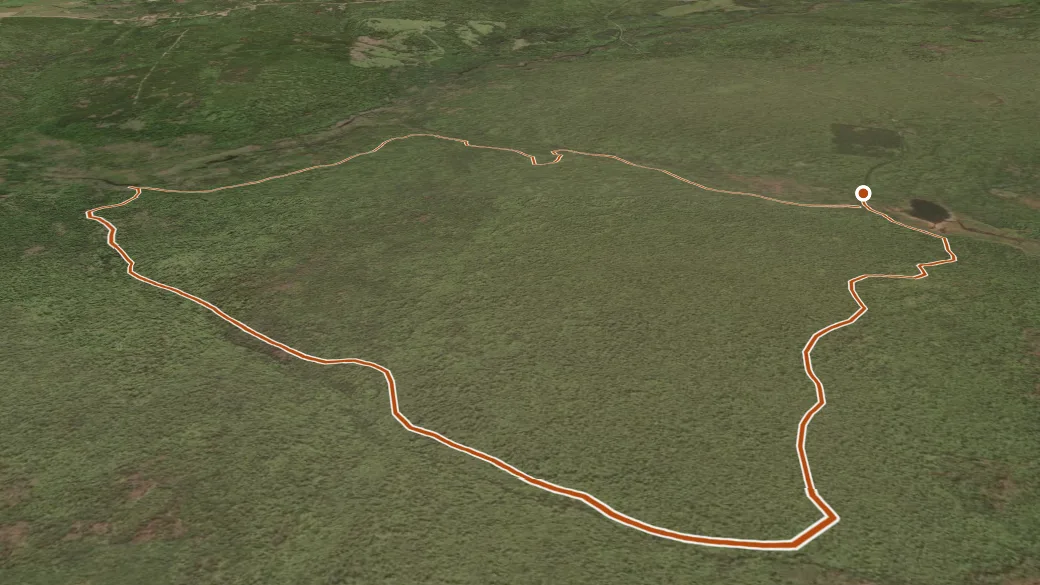 3-D terrain view of Gully Lake Trail