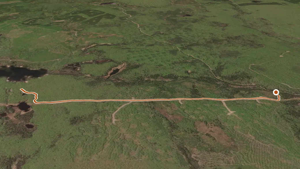 3-D terrain view of Fountain Lake North Trail