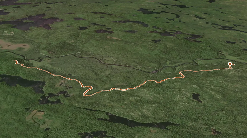 3-D terrain view of North Granite Ridge Trail