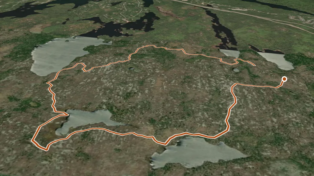 3-D terrain view of Mi'kmaw Hill Loop