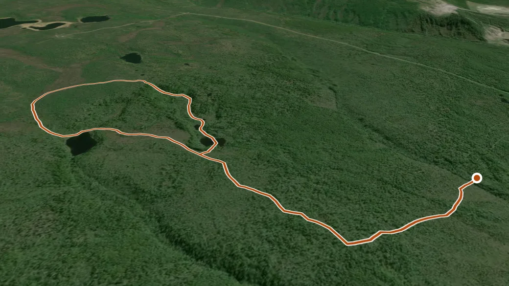 3-D terrain view of Silver Trail