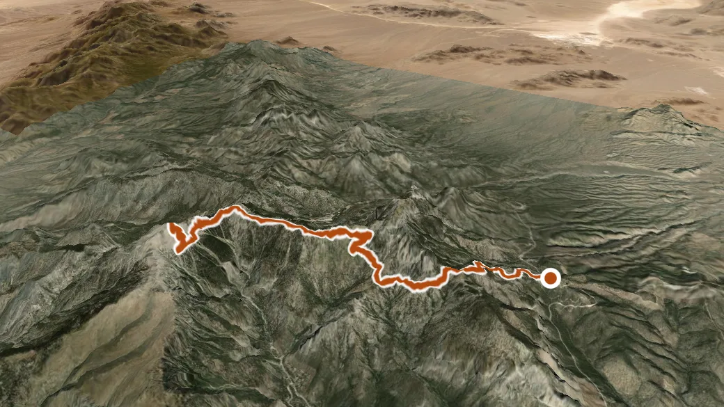 3-D terrain view of North Loop