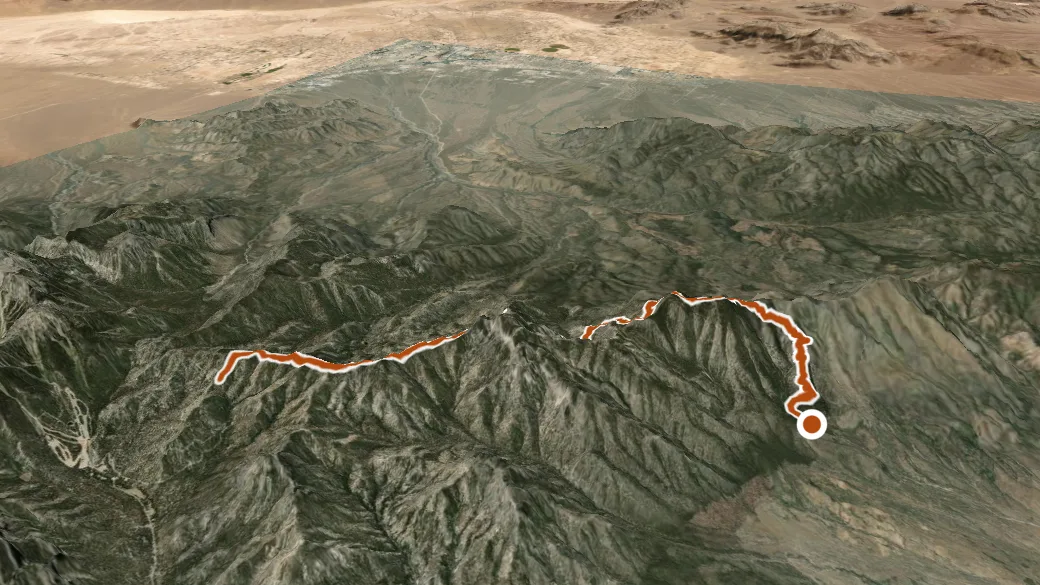 3-D terrain view of Bonanza