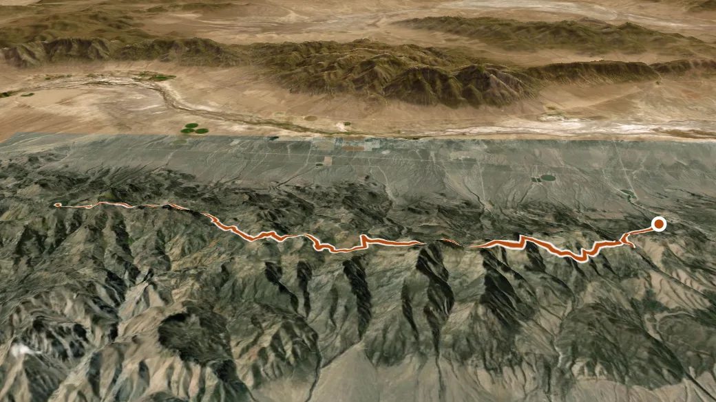 3-D terrain view of Ranger Trail