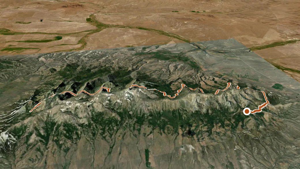 3-D terrain view of East Humboldt Highline