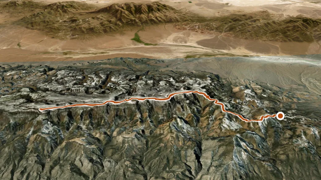 3-D terrain view of Table Mountain Skyline