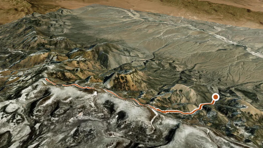 3-D terrain view of Danville Canyon