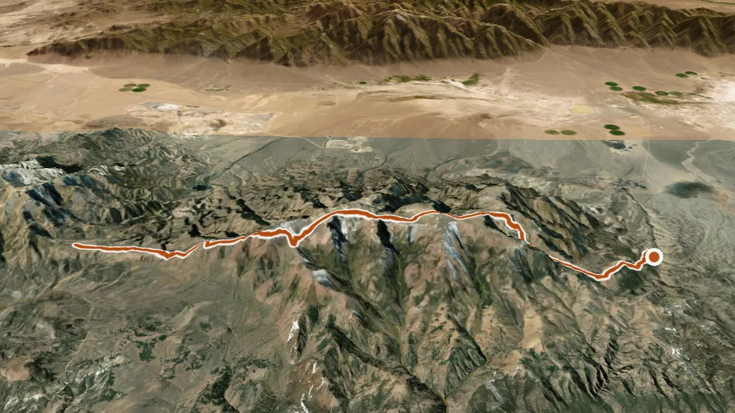 3-D terrain view of Mount Jefferson