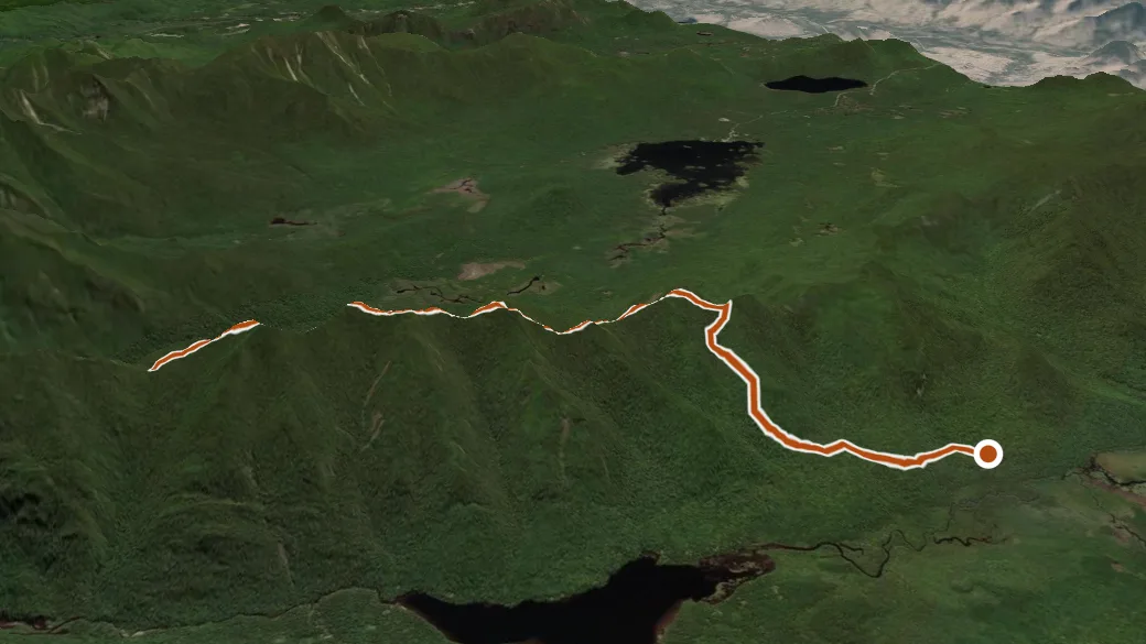 3-D terrain view of Pinnacle Trail