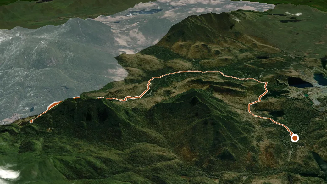 3-D terrain view of East River Trail