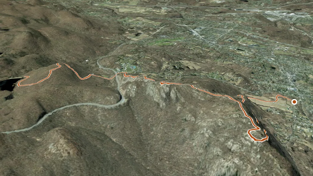 3-D terrain view of Highlands