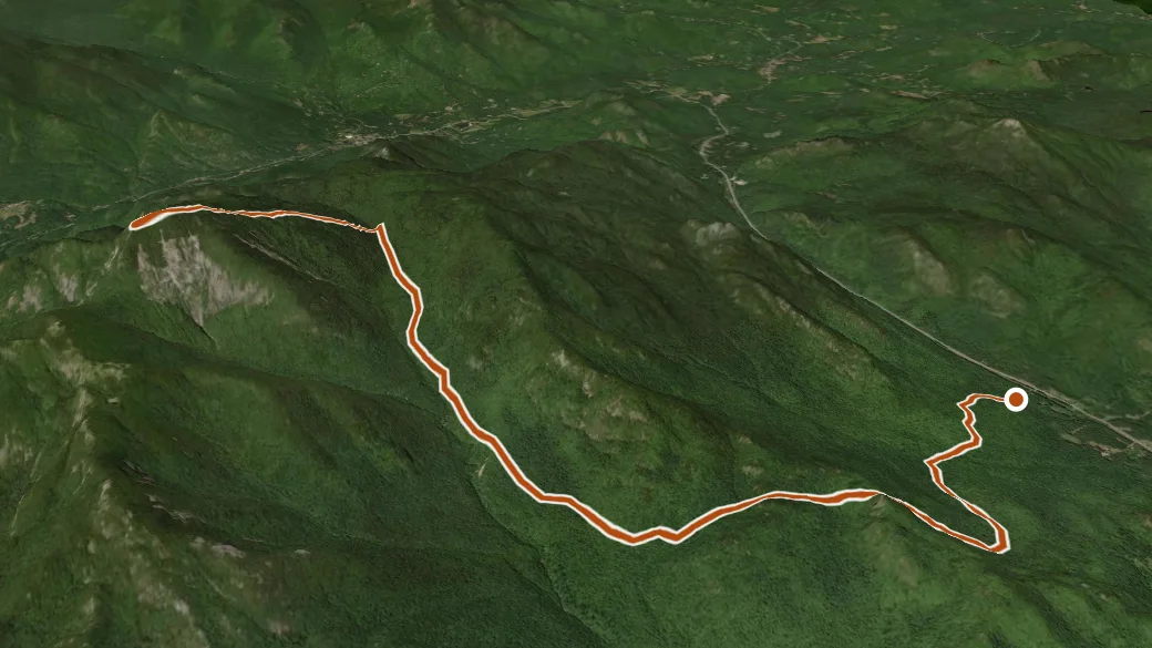 3-D terrain view of North Trail To Giant Mtn.