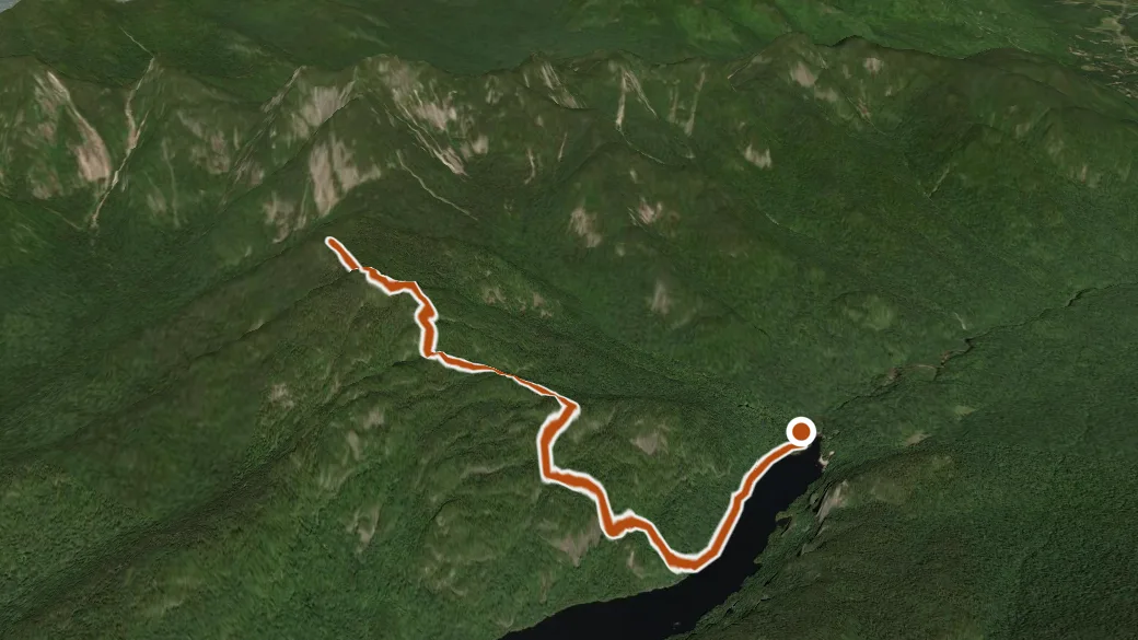 3-D terrain view of Scenic Trail