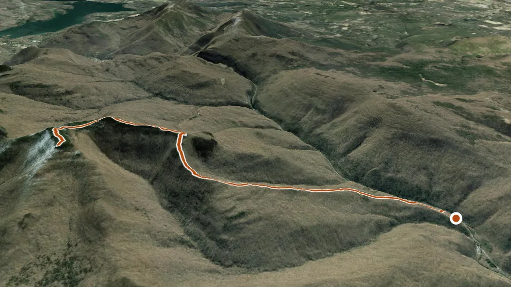 3-D terrain view of Peekamoose-Table Trail
