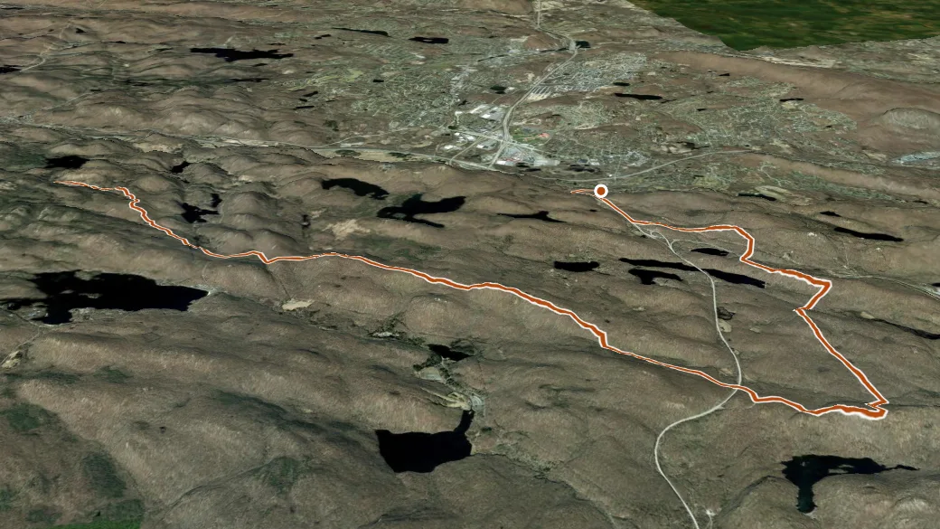 3-D terrain view of Long Path